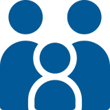 Family icon in blue